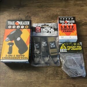 Trail Blazer Emergency Tool and Survival Cards Set